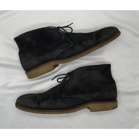 Unknown Other - Black Suede Chukka Desert Ankle Boots - Lace Up Booties RN-140398 - Men'…
